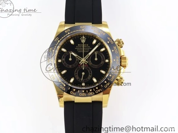 MiroTime 0103 DAYTONA 116518 APSF 1:1 BEST EDITION BLACK DIAL ON OYSTERFLEX RUBBER STRAP SH RelaxedFit 1782